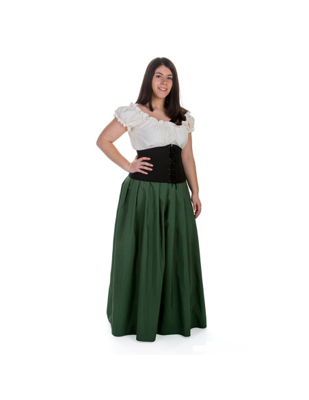 Espartilho alto medieval em preto