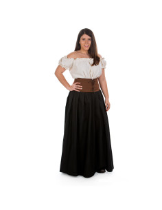 Espartilho baixo medieval em marrom 2