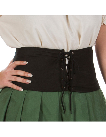 Espartilho baixo medieval preto