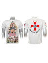 Camiseta sublimação branca Cavaleiros Templários