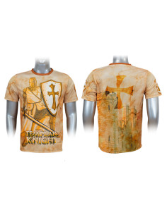 Camiseta de sublimação de ouro dos Cavaleiros Templários