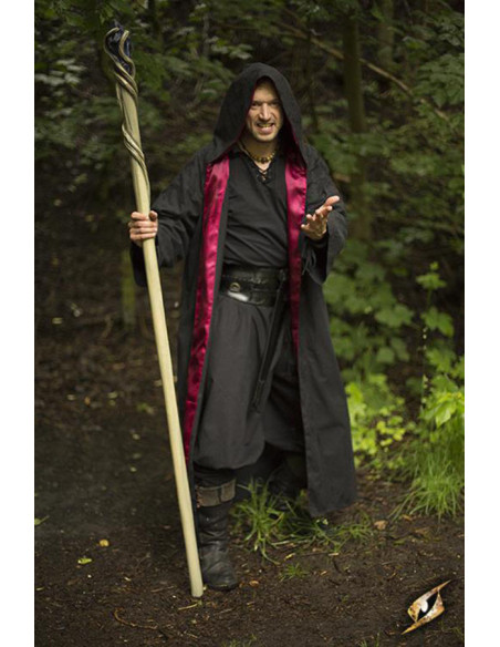 Manto de feiticeiro com capuz,...