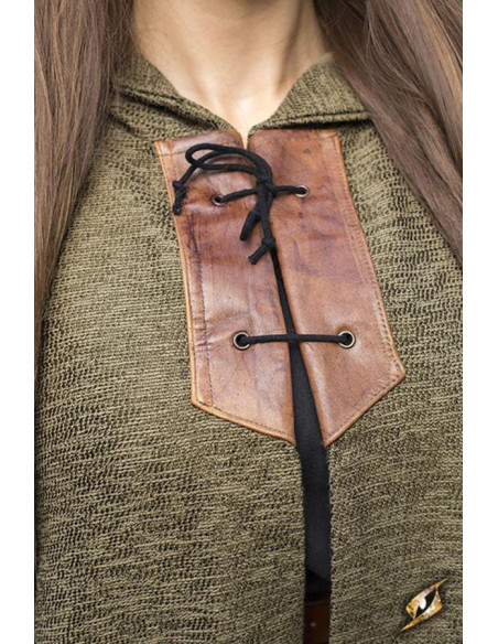 Túnica medieval verde Benedict Dríade