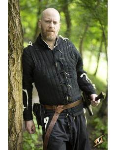 Gambeson imperial com mangas, em preto