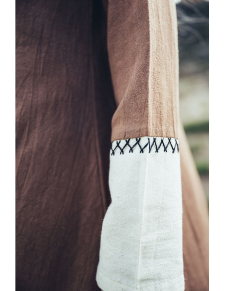 Vestido longo Viking Freya, cor areia