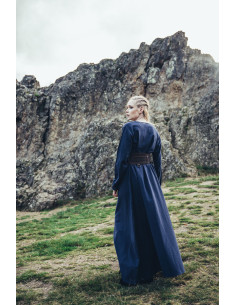 Vestido Viking de algodão Valdis, azul meia-noite 2