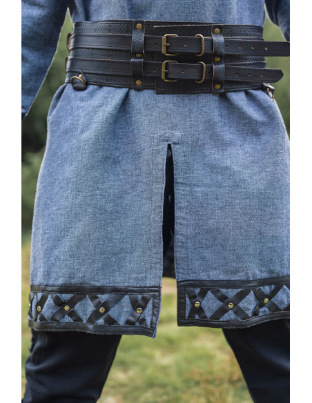 Túnica Viking decorada Erik, cinza...