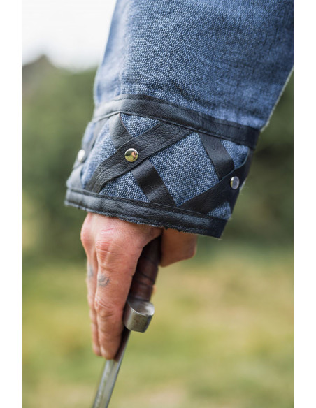 Túnica Viking decorada Erik, cinza...