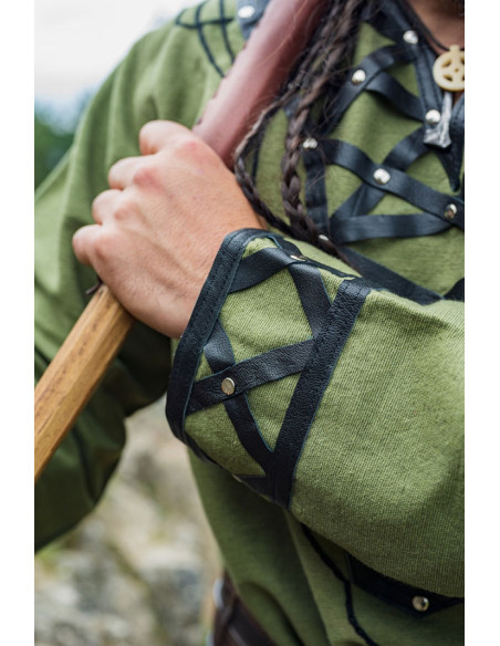 Túnica viking decorada Erik, verde