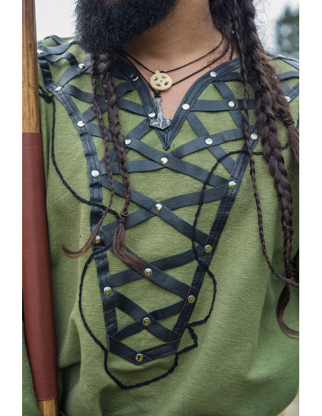 Túnica viking decorada Erik, verde