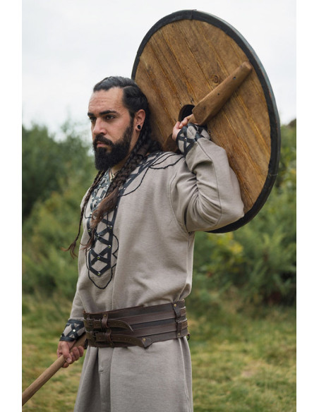 Túnica Viking decorada Erik, cor areia