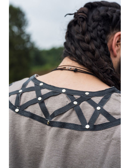 Túnica Viking decorada Erik, cor areia