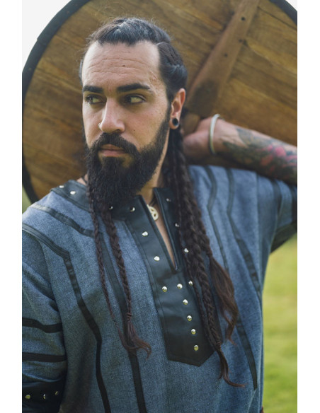 Túnica Viking de manga curta Rollo,...