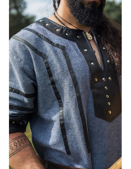 Túnica Viking de manga curta Rollo,...