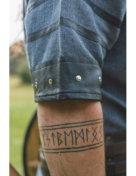 Túnica Viking de manga curta Rollo,...