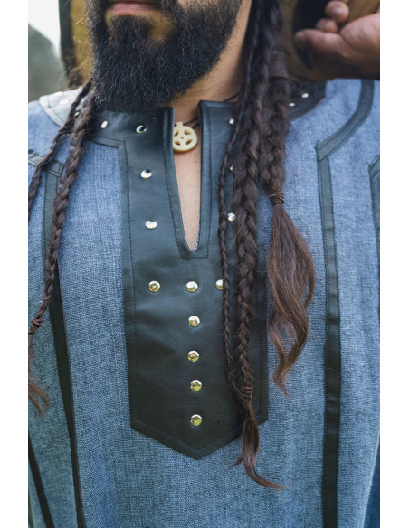 Túnica Viking de manga curta Rollo,...