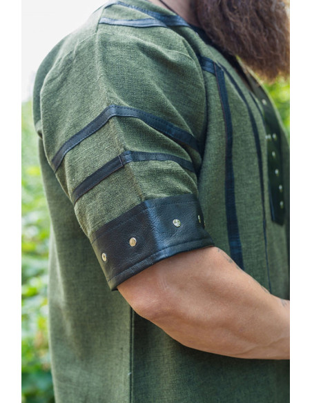 Rollo túnica viking de manga curta,...