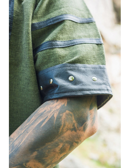 Rollo túnica viking de manga curta,...