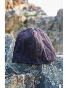 Gorro de lã Viking marrom modelo Sjard