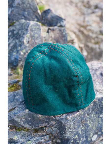 Gorro de lã verde Viking modelo Sjard