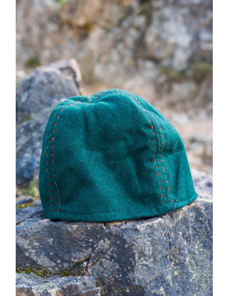 Gorro de lã verde Viking modelo Sjard