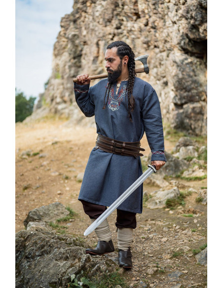 Túnica Freki Viking com bordados à...