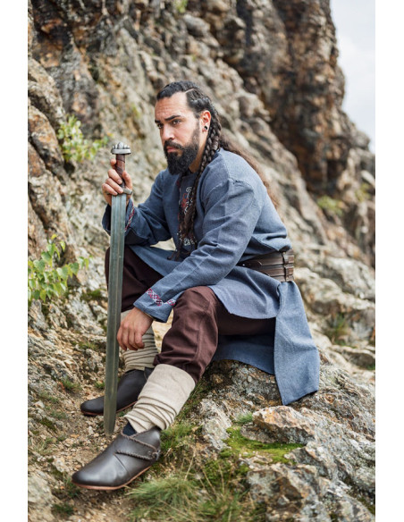 Túnica Freki Viking com bordados à...