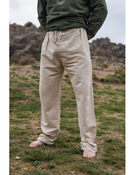 Calça viking linho modelo Asmund,...
