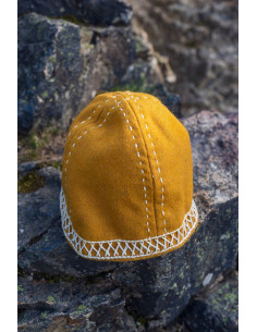 Modelo de chapéu de lã viking amarelo Yngvy 2