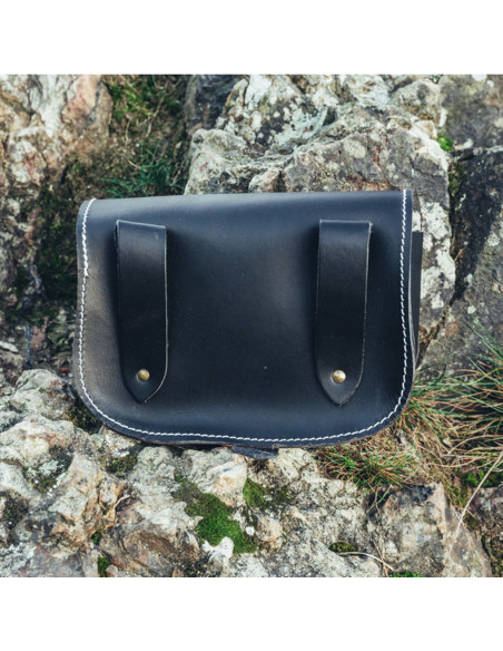 Bolsa Viking de couro Hulda com nó...