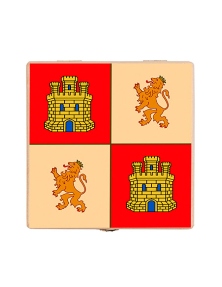 Caixa de madeira medieval Escudo...