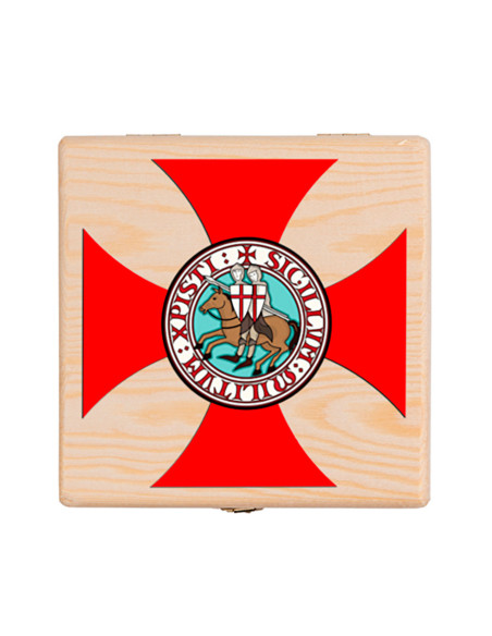 Caixa medieval Cruz Templários em...