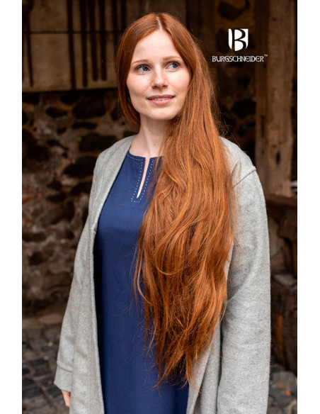 Brial Medieval Aslaug cinza em lã