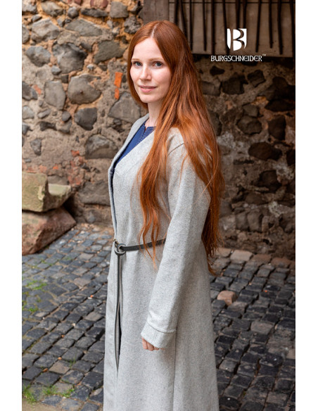 Brial Medieval Aslaug cinza em lã