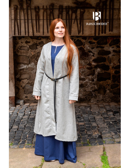 Brial Medieval Aslaug cinza em lã