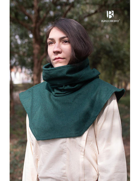 Gugel algodão medieval Noah, cor verde