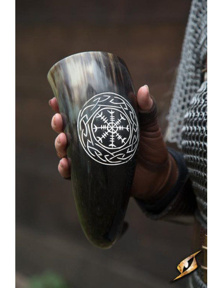 Chifre viking claro-escuro de...