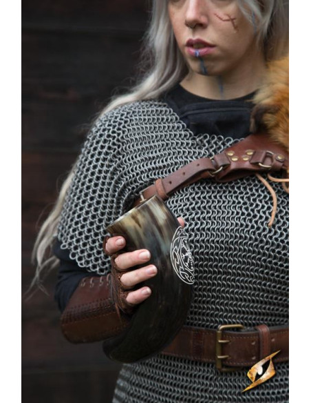 Chifre viking claro-escuro de...