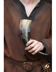 Chifre do Chefe do Clã Viking, acabamento transparente