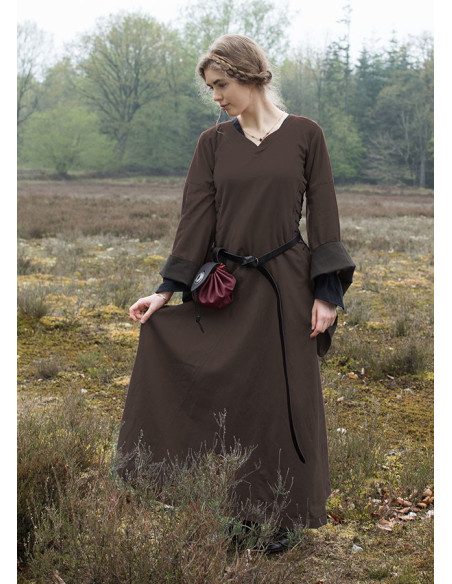 Vestido medieval aberto Bliaut Amal,...