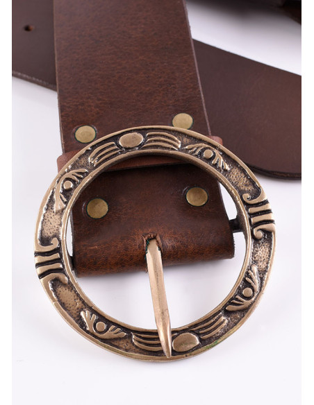 Cinto de couro pirata com baldric e...