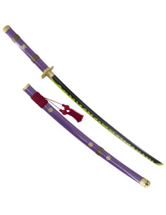 Lilac Enma funcional katana de One Piece aço carbono