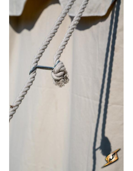 Pavilhão medieval tenda cor branco...