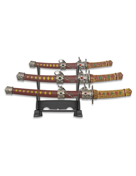 Conjunto de 3 mini-katanas...