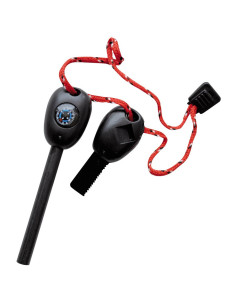 Pederneira, bússola, régua, serra e apito