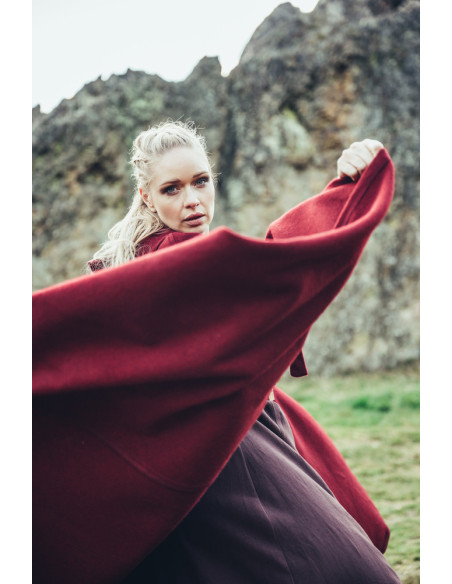 Manto Medieval Clássico Red Elinor...