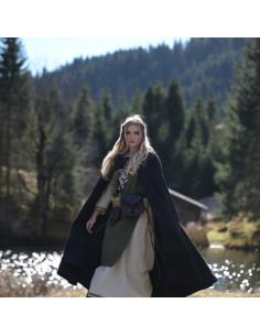 Sobretudo verde de mulher Aleiga com alças