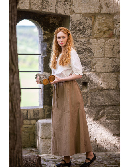 Saia medieval modelo Diana, castanho...