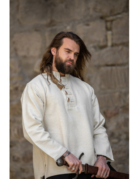 Camisa medieval em algodão grosso...