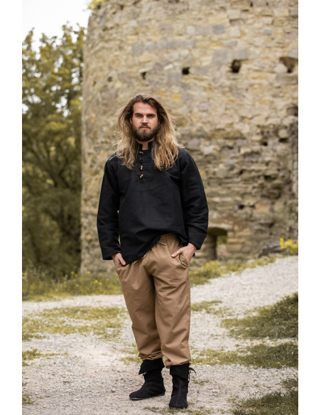 Camisa medieval em algodão grosso...